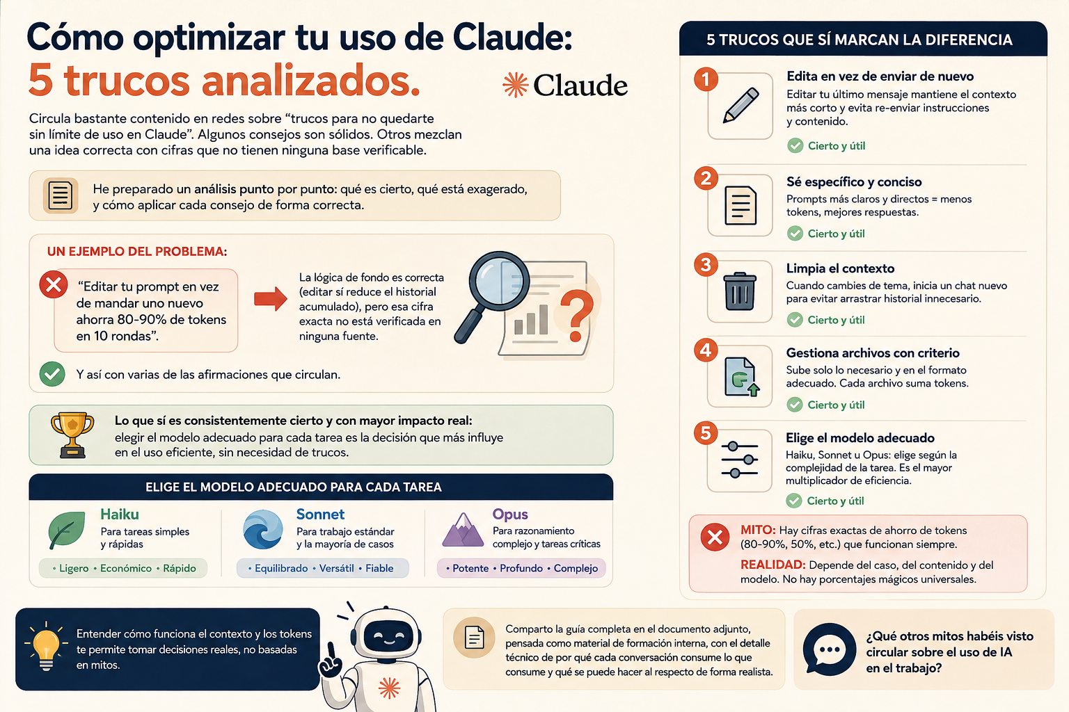 Cómo optimizar tu uso de Claude: 5 trucos analizados.